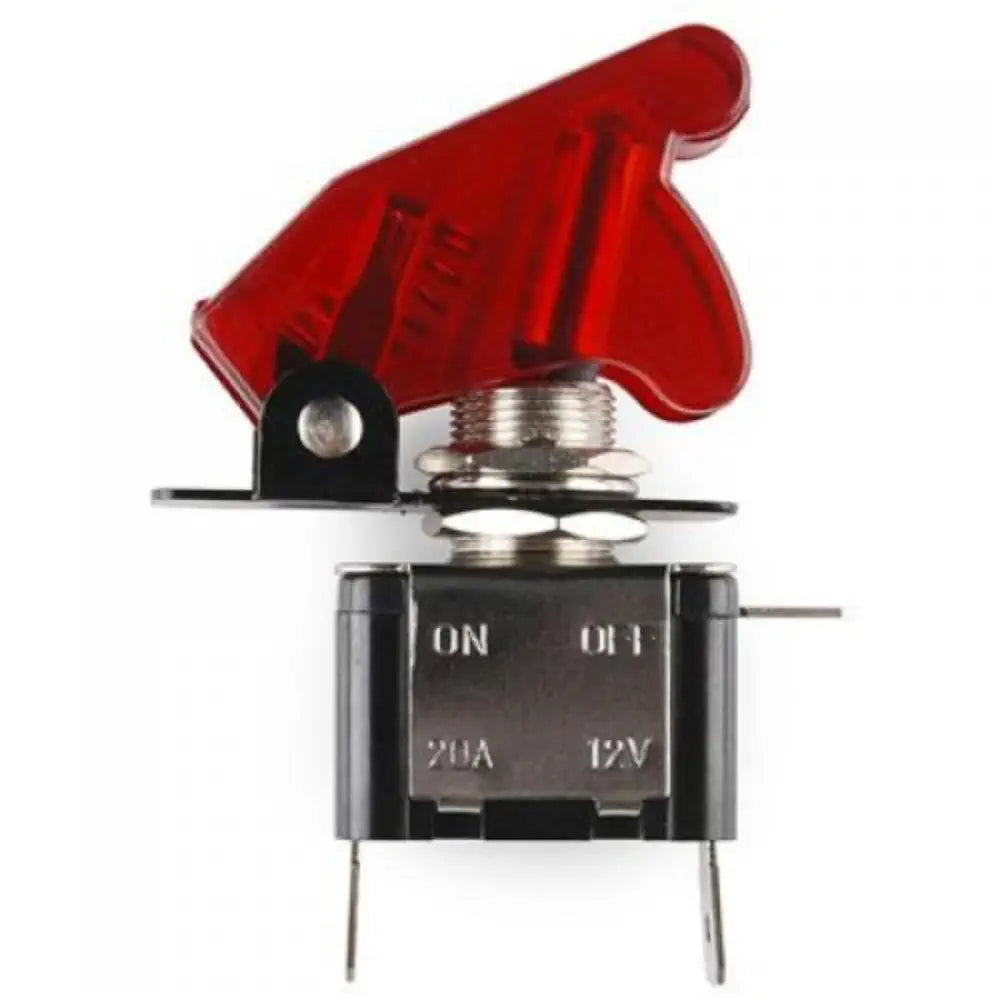 Illuminated Toggle Switch On / Off (Red) - RobotShop