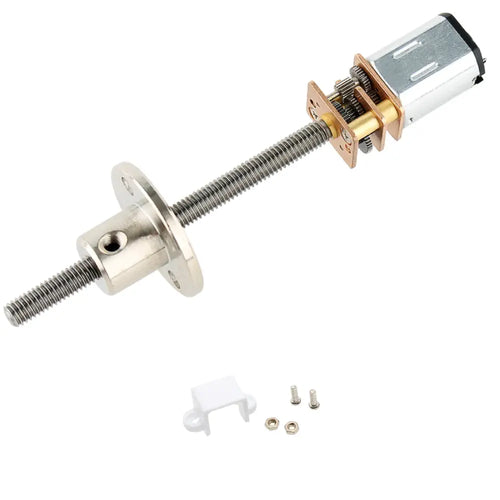 N20 Micro Metal Gearmotor w/ 55mm Length M4 Screw Shaft, Flange Nut, &amp; Mounting Bracket Kits, 3V 160RPM