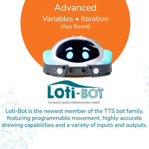 TTS Programming Journey Coding Toy Robots Bundle - Glow &amp; Go Bot, Bee-Bot, Blue-Bot, Tuff-Bot the Rugged Robot, Loti-Bot, Oti-Bot Programmable Robots