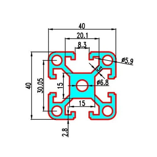 4040 T-Slot Extrusion 40 Series