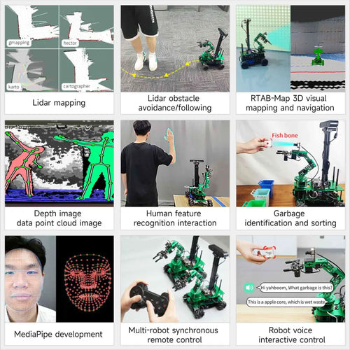 Yahboom Rosmaster X3 Plus 6-DOF Robotic Arm with AI Vision and Voice Control RaspberryPi Version(With RaspberryPi 5 8G Board)