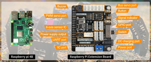 Hiwonder Spiderpi AI Intelligent Visual Hexapod Robot w/ Raspberry Pi 4B 4GB - Advanced Kit