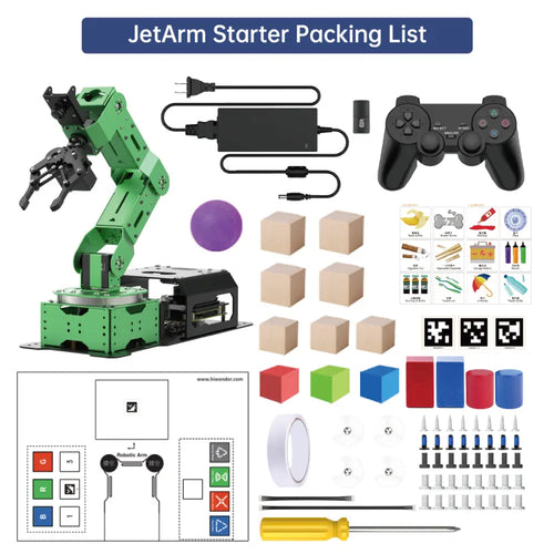 JetArm JETSON NANO Robot Arm ROS Open Source Vision Recognition Program Robot (Starter kit with Jetson Orin Nano 8GB)