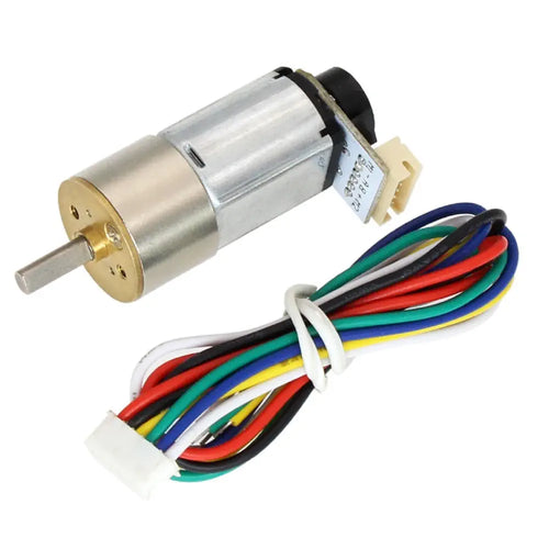 GM16 Metal DC Geared Motor w/ Encoder – 6V 25RPM