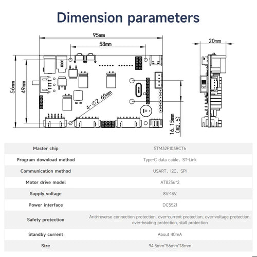 STM32 Self-balancing Robot Car Driver Board--Basic Kit