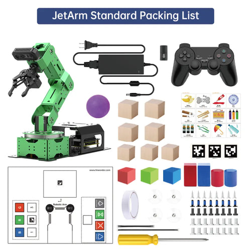 JetArm JETSON NANO Robot Arm ROS Open Source Vision Recognition Program Robot (Standard kit with Jetson Orin Nano 8GB)