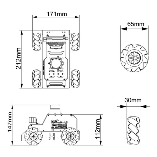 Hiwonder Raspberry Pi 5 Robot Car MentorPi M1 Mecanum-wheel Chassis ROS2 Support SLAM &amp; Autonomous Driving (Monocular Camera/without Raspberry Pi 5)