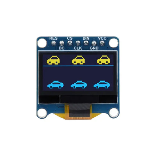 Waveshare 0.96inch OLED Display Module, 128x64 px, SPI/I2C (Yellow & Blue)