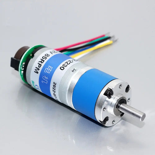 22mm Planetary Gear Motor w/ Encoder, 24V 45rpm