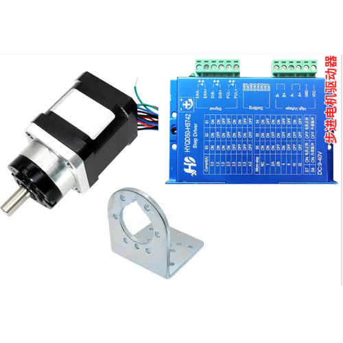 19.2:1 Ratio Nema 17 Stepper Motor with Planetary Gearbox w/ Bracket &amp; Driver Kits