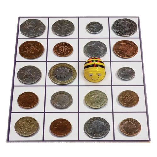 TTS Bee Bot &amp; Blue Bot Coin Mats England Currency Mats for Programmable Floor Robots (708 IT00855)