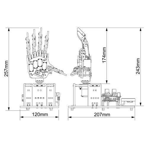 uHand UNO Open Source AI Bionic Robot Hand Support Somatosensory Control, Arduino Programming (Starter Kit)