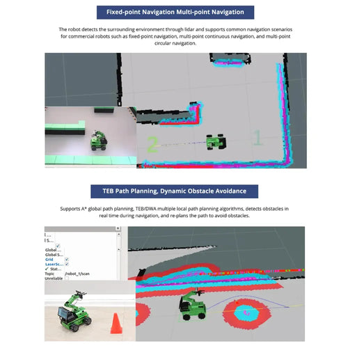 JetRover ROS Robot Car with Vision Robotic Arm Support SLAM Mapping/ Navigation (Developer Kit with Jetson Nano 4GB, Ackerman Chassis, LiDAR A1)