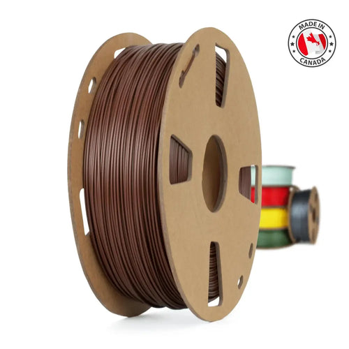 Brown Canadian-made PLA+ Filament, 1.75mm, 1kg