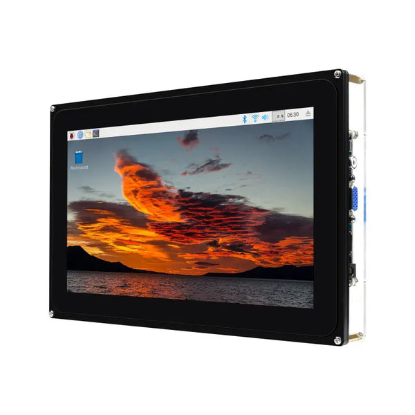 Waveshare 10.1in Capacitive Touch Screen LCD (F) w/ Case 1024x600 HDMI (US Plug)