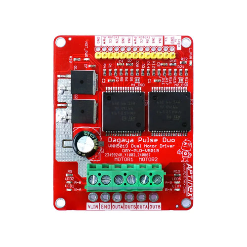 Dagaya Pulse Duo - VNH5019 Dual Motor Driver, 12A Continuous, 30A Peak, 5.5V-24V for Robotics &amp; Automation