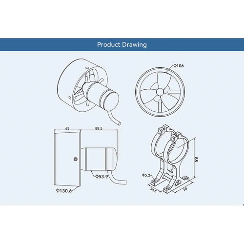 CubeMars SW12 underwater thruster for ROV