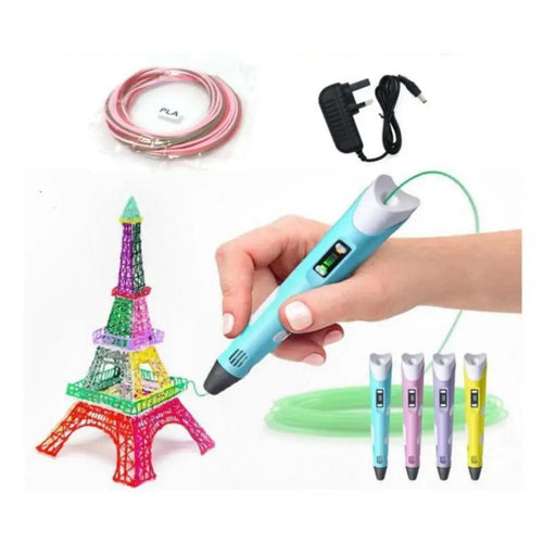 12V 3D Printing Pen V2 w/ PLA Filament (UK Plug)