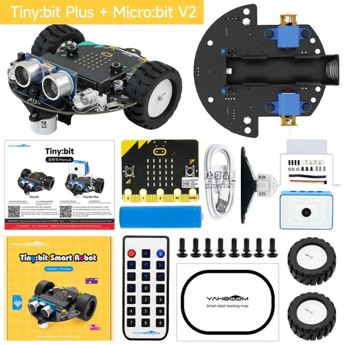 Yahboom Tiny:bit Plus smart car compatible with Micro:bit V2 (incl.)