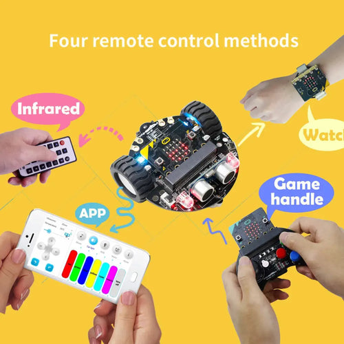 Tiny:bit Smart Robot Car for STEM Coding Education, Powered By Micro:bit (w/o Microbit Board),