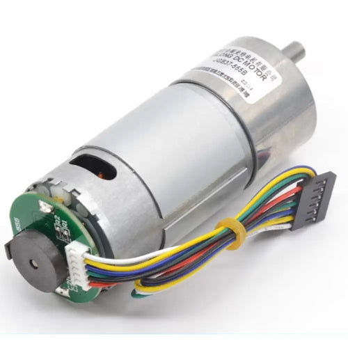 37mm Diameter 24V 66RPM 555 Brushed Geared Motor with Encoder