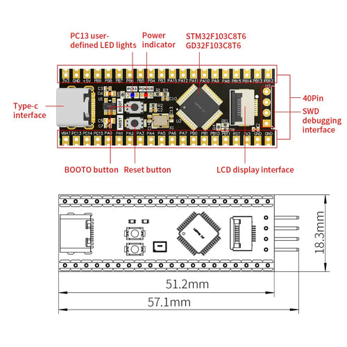 Yahboom STM32F103C8T6 Core Board w/ English Manual