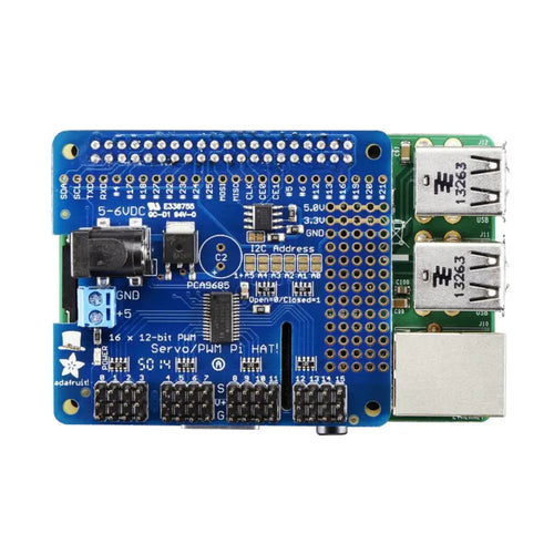 16-Channel Servo Controller HAT Kit for Raspberry Pi