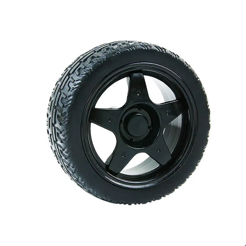 Yahboom 65mm Rubber Wheel Tire Compatible with TT Motor for Smart Car--Black