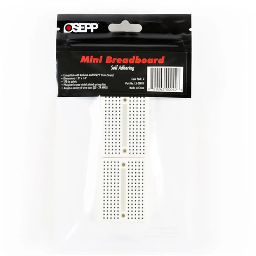 170 Tie Point Mini Solderless Breadboard Pair - White