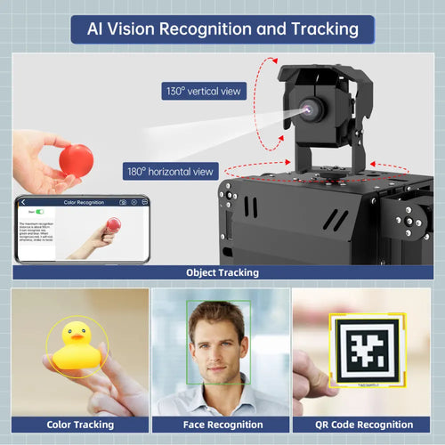 AiNex ROS Education AI Vision Humanoid Robot Kit Powered by Raspberry Pi 5 Inverse Kinematics Algorithm (Standard Kit wIth Raspberry Pi 5 4GB)