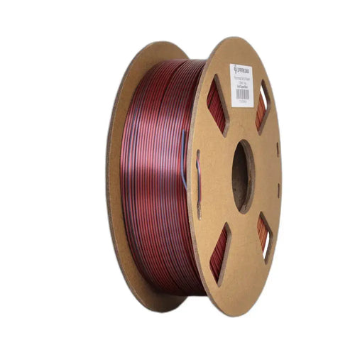 Polychromatic Tri-Colour Silk PLA Filament - Gold/Copper/Black - 1.75mm, 1kg