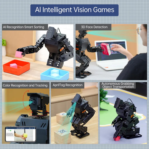 AiNex ROS Education AI Vision Humanoid Robot Kit Powered by Raspberry Pi 5 Inverse Kinematics Algorithm (Standard Kit wIth Raspberry Pi 5 4GB)