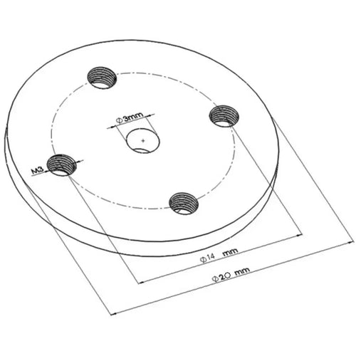 17mm Metal Servo Hub Horn (Hitec)