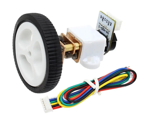 12mm 12V Micro Metal Gearmotor w/ Encoder &amp; 34mm Wheel Kits for Smart Robot DIY