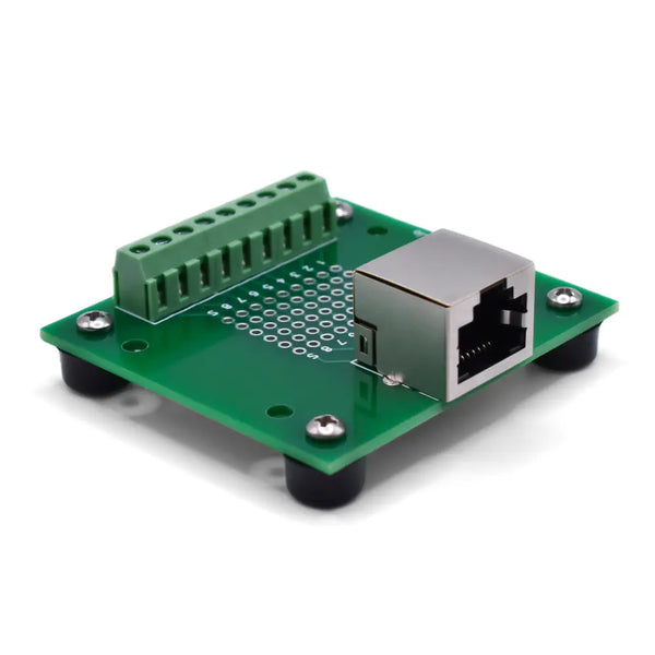 RJ45 Screw Terminal Breakout Board with Rubber Feet