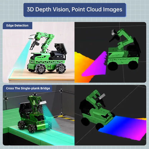 JetRover ROS Robot Car with Vision Robotic Arm Support SLAM Mapping/ Navigation (Ultimate Kit with Jetson Orin Nano 8GB, Mecanum Chassis, G4 Lidar)