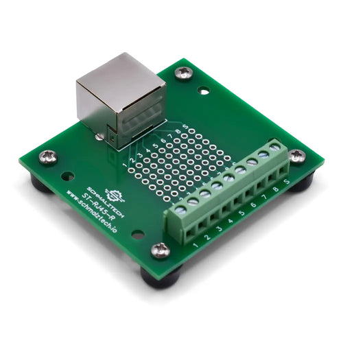 RJ45 Screw Terminal Breakout Board with Rubber Feet