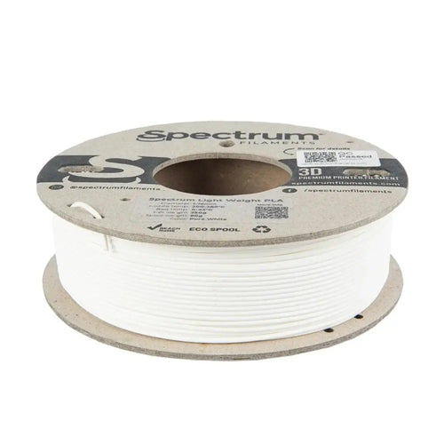 Pure White - 1.75mm Spectrum Filament Light Weight PLA - 0.25 kg