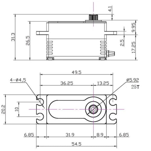 299:LP Low Profile Racing Servo