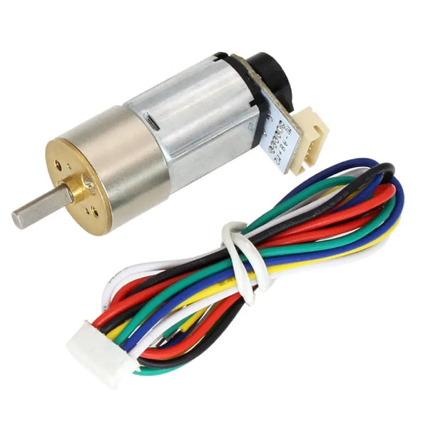 GM16 Metal DC Geared Motor w/ Encoder – 12V 50RPM