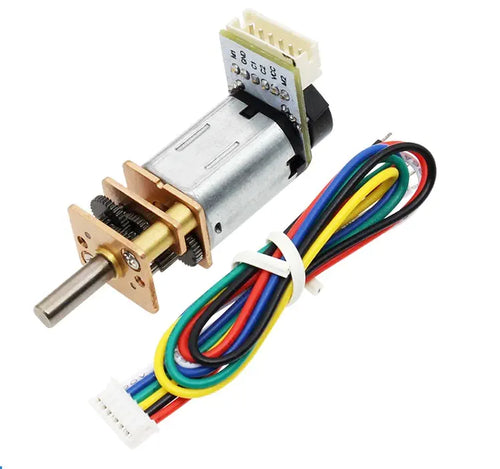 12V Micro Metal Gearmotor w/ Encoder &amp; Cable, 730rpm