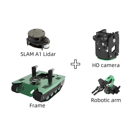 Yahboom Transbot ROS AI Robot for Raspberry Pi 4B  with High Definition Camera and 3-DOF Robotic Arm(Raspberry Pi Board NOT Include)