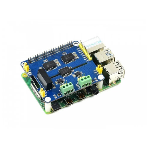 Waveshare 2-Ch Isolated CAN Expansion HAT for Raspberry Pi, Dual Chips Solution