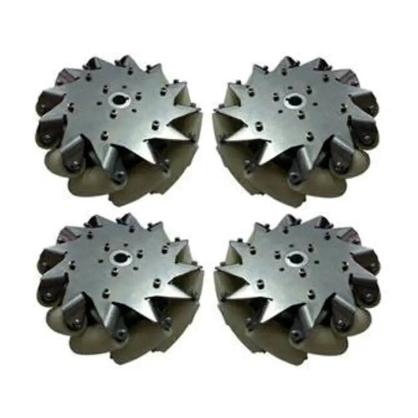 203mm Steel Mecanum Wheel Set (2x Left, 2x Right) (Open Box)