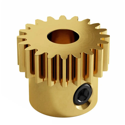 2304 Series Brass, MOD 0.8, Round Bore, Set Screw Pinion Gear (6mm Bore, 20T)