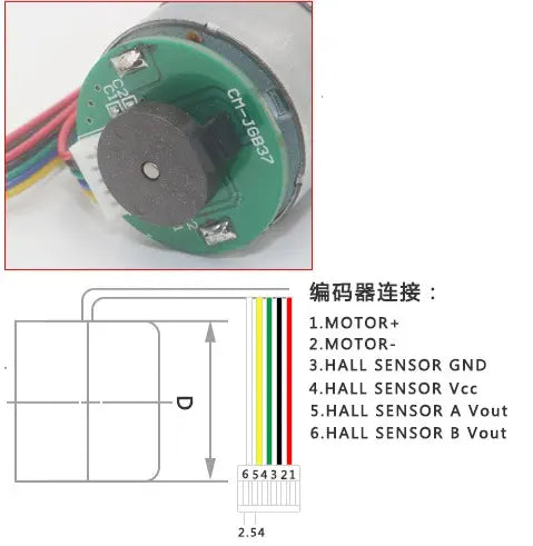 24V 10:1 Metal Gearmotor 37Dx69L mm w/ 64 CPR Encoder, 1150rpm