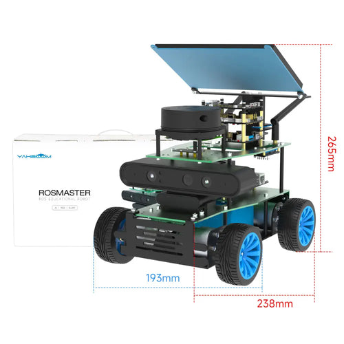 Yahboom ROSMASTER X1 AI Robot RaspberryPi 5 Python Programmable Visual Recognition Mapping Navigation Radar Tracking(Superior Ver with RPi 5 Board)