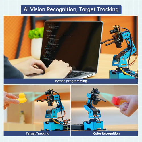 Hiwonder ArmPi mini 5DOF Vision Robotic Arm Powered by Raspberry Pi 5 Support Python OpenCV Target Tracking for Beginners (No Raspberry Pi 5 Included)