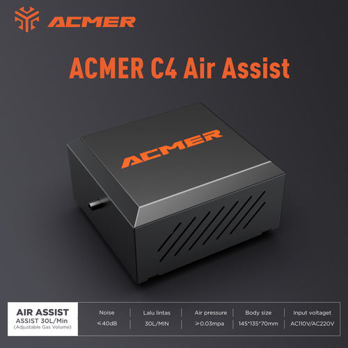 ACMER C4 Laser Engraver Air Assist Kit, 30L/min Air Volume, Low Noise