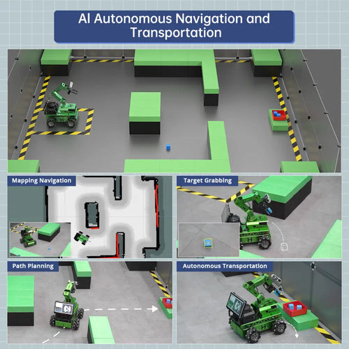 JetRover ROS Robot Car with Vision Robotic Arm Support SLAM Mapping/ Navigation (Ultimate Kit with Jetson Nano 4GB, Mecanum Chassis, Lidar G4)